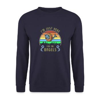 Israel dish kosher salmon on bagel verdict - Unisex Sweatshirt - navy - Front - Alina (178cm) & Michal (187cm)