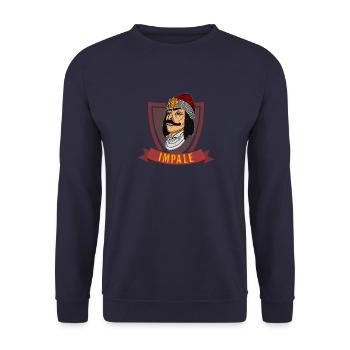 Rumänien Balkan Vlad Tepes Vampir Geschenk - Unisex Pullover - Navy - Vorne - Alina (178cm) & Michal (187cm)