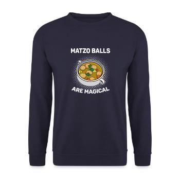 Matzo Kosher Passover Israel Cuisine Culture - Unisex Sweatshirt - navy - Front - Alina (178cm) & Michal (187cm)