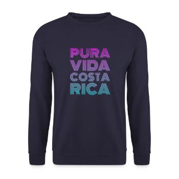 Pura Vida Costa Rica - Sweat-shirt Unisexe - marine - Devant - Alina (178cm) & Michal (187cm)