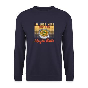 Israel Jew Kosher Cuisine Matzah Passover - Unisex Sweatshirt - navy - Front - Alina (178cm) & Michal (187cm)