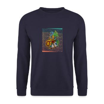 Peuples autochtones Mexique Mexicains Huitzilopochtli - Sweat-shirt Unisexe - marine - Devant - Alina (178cm) & Michal (187cm)