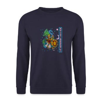 Aztec Mexique Divinité Histoire Culture Maya - Sweat-shirt Unisexe - marine - Devant - Alina (178cm) & Michal (187cm)