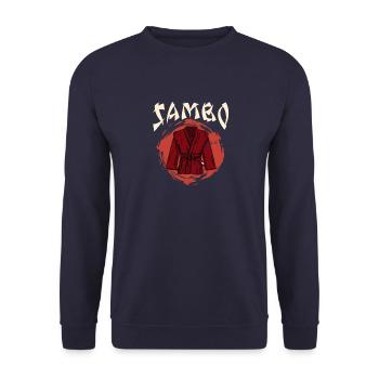 Sambo Ring Sports Suit Martial Arts Russia Martial - Unisex Sweatshirt - navy - Front - Alina (178cm) & Michal (187cm)
