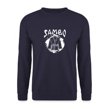 Sambo Ring Sports Suit Martial Arts Russia Martial - Unisex Sweatshirt - navy - Front - Alina (178cm) & Michal (187cm)