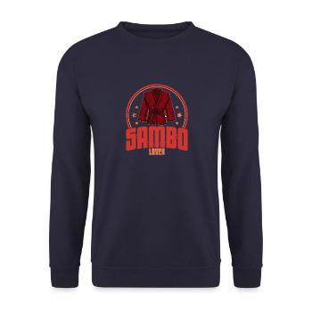 Sambo Wrestling Sports Suit Fighter Martial Arts Ring - Sweat-shirt Unisexe - marine - Devant - Alina (178cm) & Michal (187cm)