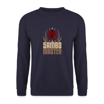Martial Arts Sambo Wrestling Sports Suit Kimono - Unisex Sweatshirt - navy - Front - Alina (178cm) & Michal (187cm)
