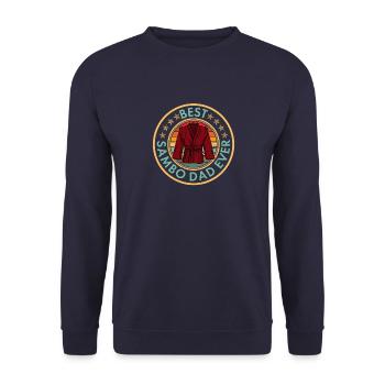 Sambo Sports Suit Russia Martial Arts Athletes - Unisex Sweatshirt - navy - Front - Alina (178cm) & Michal (187cm)