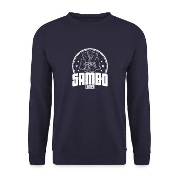 Sambo Wrestling Sports Suit Fighter Martial Arts Ring - Unisex Sweatshirt - navy - Front - Alina (178cm) & Michal (187cm)