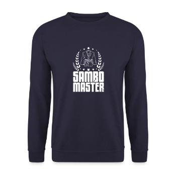 Martial Arts Sambo Wrestling Sports Suit Kimono - Unisex Sweatshirt - navy - Front - Alina (178cm) & Michal (187cm)