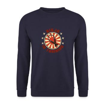 Nunchaku Weapons Japan Ninja Training Karaté Ninjut - Sweat-shirt Unisexe - marine - Devant - Alina (178cm) & Michal (187cm)