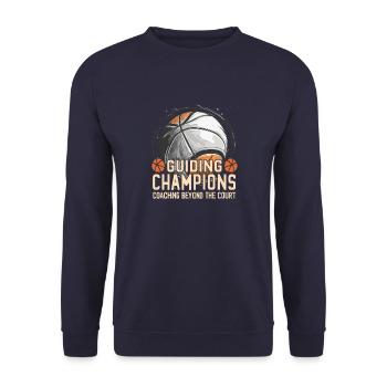 Führen von Champions: Coaching jenseits des Platze - Unisex Pullover - Navy - Vorne - Alina (178cm) & Michal (187cm)