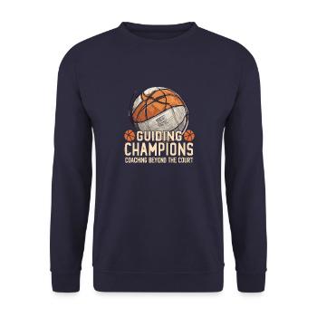 Führen von Champions: Coaching jenseits des Platze - Unisex Pullover - Navy - Vorne - Alina (178cm) & Michal (187cm)