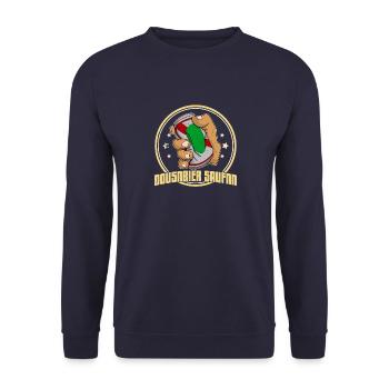Bier Bierdosen Dosenbier Alkohol Saufen Trinker - Unisex Pullover - Navy - Vorne - Alina (178cm) & Michal (187cm)