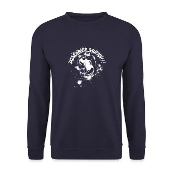 Dosenbier Party Saufen Bier Biertrinker Alkohol - Unisex Pullover - Navy - Vorne - Alina (178cm) & Michal (187cm)