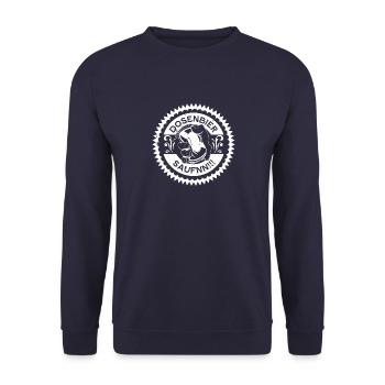 Bierliebhaber Alkohol Bier Saufen party Spruch - Unisex Pullover - Navy - Vorne - Alina (178cm) & Michal (187cm)