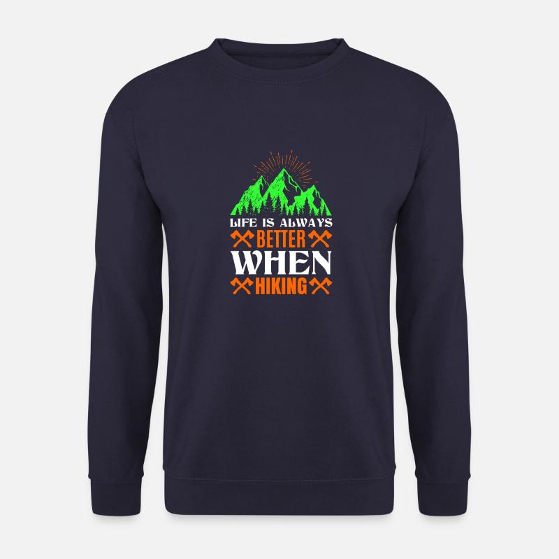 When Hiking - Unisex Pullover - Navy