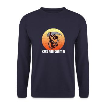 Arme de chaîne Ninja Kusarigama Japon Ninjutsu - Sweat-shirt Unisexe - marine - Devant - Alina (178cm) & Michal (187cm)