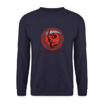 Arme d’arts martiaux japonais Ninja Kusarigama Entraînement - Sweat-shirt Unisexe - marine - Devant - Alina (178cm) & Michal (187cm)