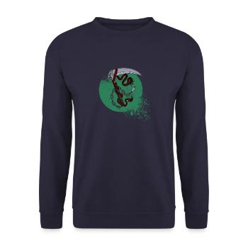 Arme Ninja Kusarigama Japon Tradition Chain Arme - Sweat-shirt Unisexe - marine - Devant - Alina (178cm) & Michal (187cm)