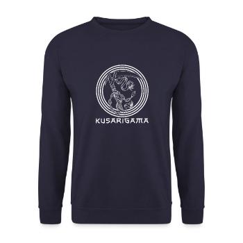 Arme d’arts martiaux japonais Ninja Kusarigama Entraînement - Sweat-shirt Unisexe - marine - Devant - Alina (178cm) & Michal (187cm)