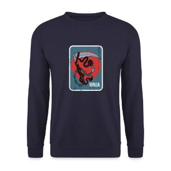 Kusarigama Training Weapon Combat Training Japon - Sweat-shirt Unisexe - marine - Devant - Alina (178cm) & Michal (187cm)