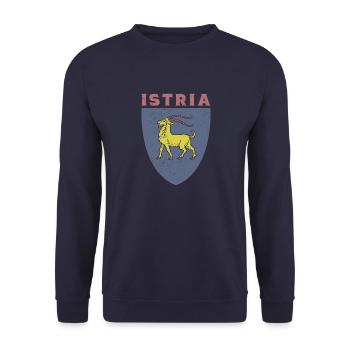 Istrien Flagge Hrvatska Balkan Kroatien Reise Urla - Unisex Pullover - Navy - Vorne - Alina (178cm) & Michal (187cm)