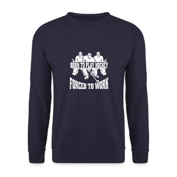 Joueur de hockey sur glace Fan de hockey sur glace Équipe de hockey sur glace - Sweat-shirt Unisexe - marine - Devant - Alina (178cm) & Michal (187cm)