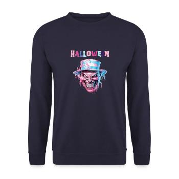 Halloween Magic - Pastel Halloween - Unisex Sweatshirt - navy - Front - Alina (178cm) & Michal (187cm)