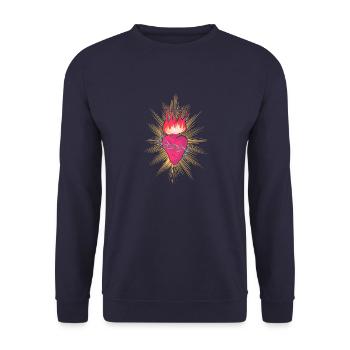 Sacré-Cœur de Jésus - Sweat-shirt Unisexe - marine - Devant - Alina (178cm) & Michal (187cm)