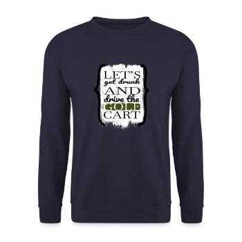 Golfkids Putters Sport Present Gift Idea Golf Jersey - Unisex Sweatshirt - navy - Front - Alina (178cm) & Michal (187cm)