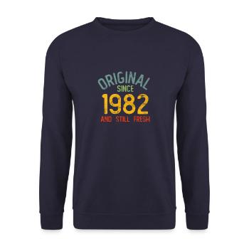 Millésime 1982 - Sweat-shirt Unisexe - marine - Devant - Alina (178cm) & Michal (187cm)