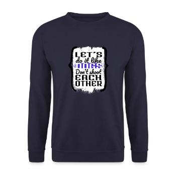 bday peace for paris jokes funny sayings pride - Unisex Sweatshirt - navy - Front - Alina (178cm) & Michal (187cm)