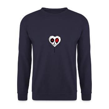 Heart Halloween - Unisex Sweatshirt - navy - Front - Alina (178cm) & Michal (187cm)