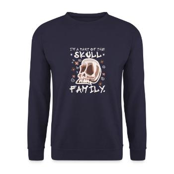 Crâne - Sweat-shirt Unisexe - marine - Devant - Alina (178cm) & Michal (187cm)