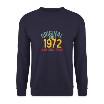Millésime 1972 - Sweat-shirt Unisexe - marine - Devant - Alina (178cm) & Michal (187cm)