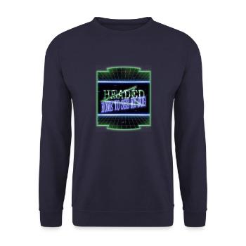 beagle owner gift funny cool statement present - Unisex Sweatshirt - navy - Front - Alina (178cm) & Michal (187cm)