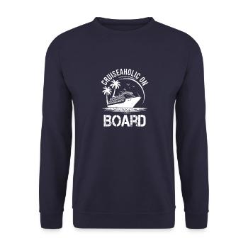 Kreuzfahrt Kreuzfahrtschiff Cruise Vintage Cruiser - Unisex Pullover - Navy - Vorne - Alina (178cm) & Michal (187cm)