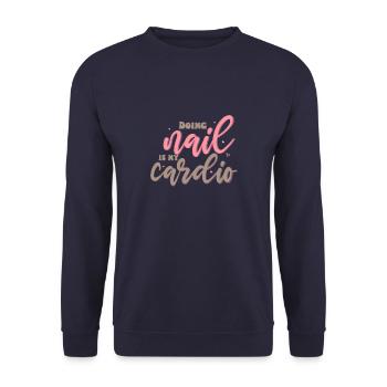 Faire des ongles, c’est mon technicien cardio manucure tech - Sweat-shirt Unisexe - marine - Devant - Alina (178cm) & Michal (187cm)