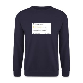 Glühwein muss nicht schmecken - Unisex Pullover - Navy - Vorne - Alina (178cm) & Michal (187cm)