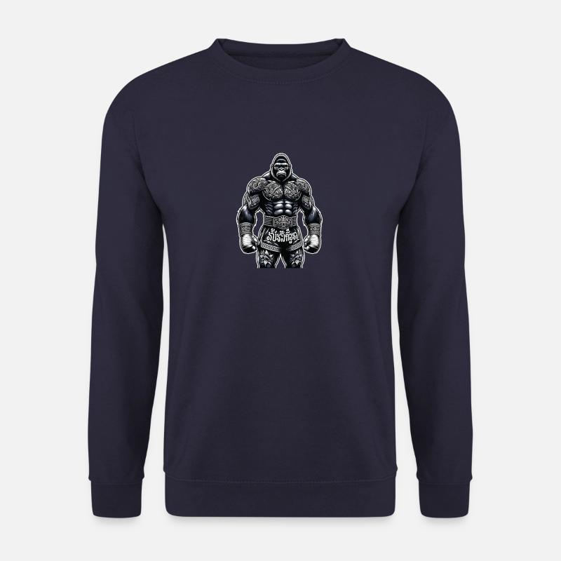 Muay Thai Gorilla Thai Boxen und Kickboxen - Unisex Pullover - Navy
