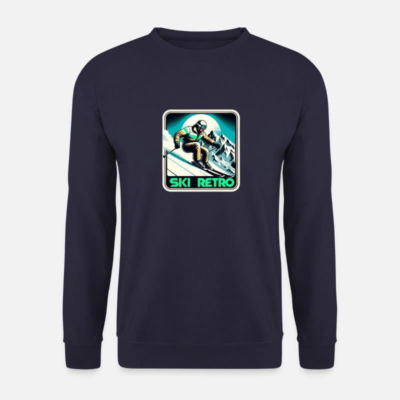 Retro Ski - Cooler Ski Retro - Unisex Pullover - Navy