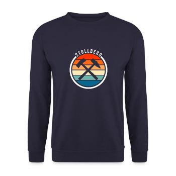 Stollberg Symbol Design - Unisex Pullover - Navy - Vorne - Alina (178cm) & Michal (187cm)