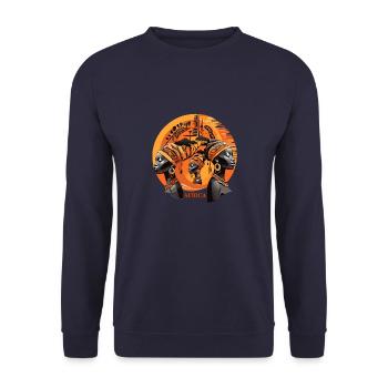Afrique, trois femmes africaines - Sweat-shirt Unisexe - marine - Devant - Alina (178cm) & Michal (187cm)