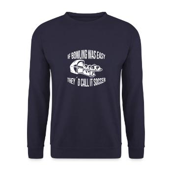 Bowling Bowling Bowler Bowling Club Bowling Club - Sweat-shirt Unisexe - marine - Devant - Alina (178cm) & Michal (187cm)