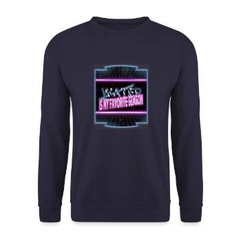 Swimsuit Tshirts Swim Bike Run Beach Gift Idea - Unisex Sweatshirt - navy - Front - Alina (178cm) & Michal (187cm)