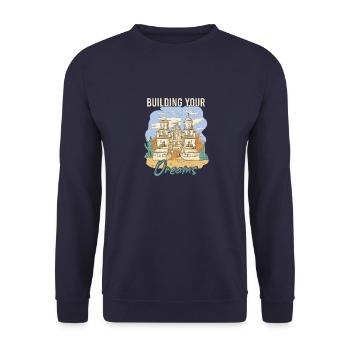 Architektur Architekt Vintage Architectural Spruch - Unisex Pullover - Navy - Vorne - Alina (178cm) & Michal (187cm)