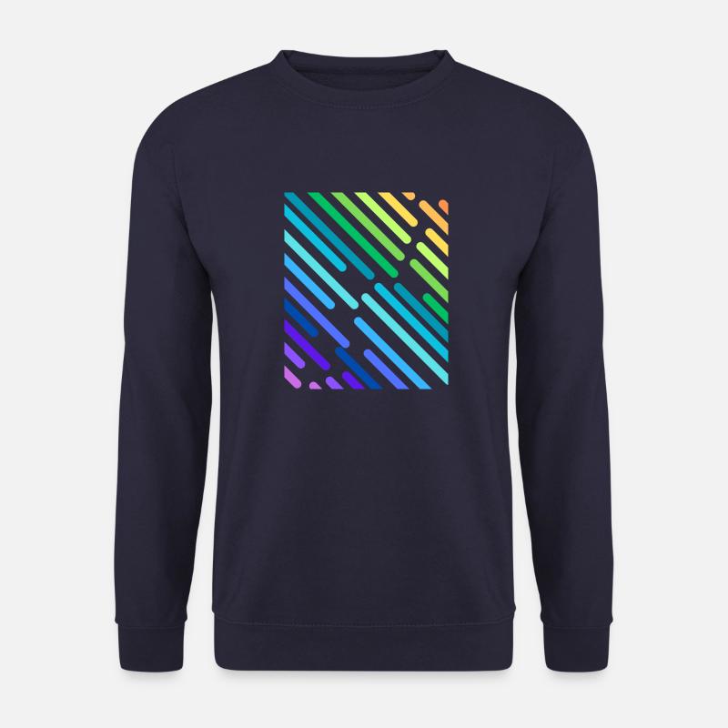 REGENBOGEN-STREIFEN - Unisex Pullover - Navy