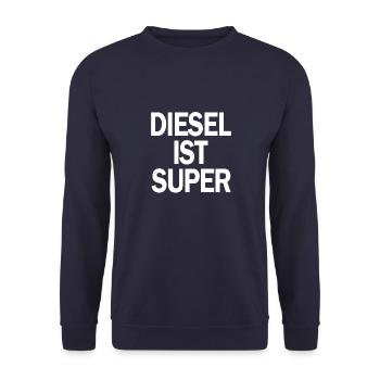 Diesel ist Super Fahren Auto - Unisex Pullover - Navy - Vorne - Alina (178cm) & Michal (187cm)