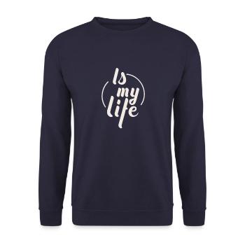 IST DAS LEBEN IM MAI - Unisex Pullover - Navy - Vorne - Alina (178cm) & Michal (187cm)